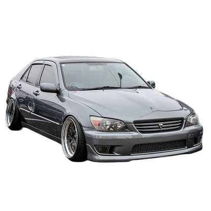 TRD style plastic front lip on a grey Lexus IS200 / IS300 Altezza