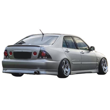 TRD style plastic rear lip on a silver Lexus IS200 / IS300 Altezza
